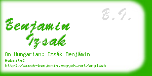 benjamin izsak business card