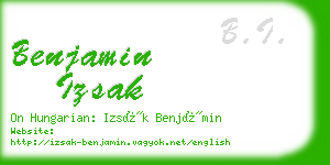benjamin izsak business card